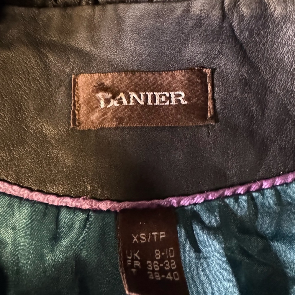 Black Leather Hooded Jacket - Picture 10 of 10
